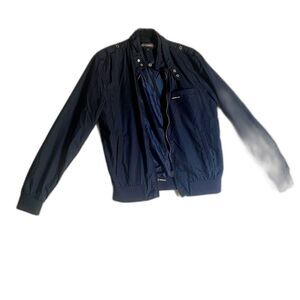 Members Only Navy Bomber-Style Lightweight Jacket - Sz S (Slim Fit)